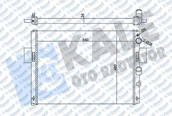 KALE 356145 Radyator Iveco Daily Ii Radyator (Cercevesiz) Al/Mknk 640×490x34